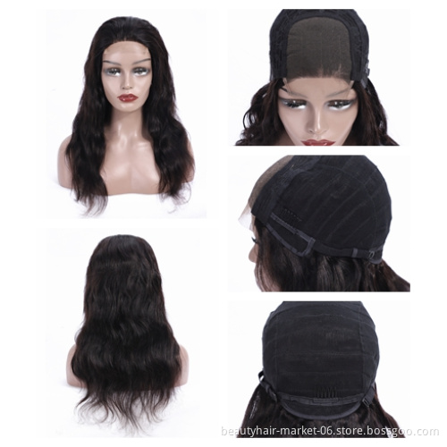 Real Human Hair Wigs Wet and Wavy Ombre Color Human Hair Lace Front Closure Black Wig With Baby Hair